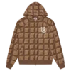 Chocolate waffle zip through hood Chocolate waffle zip through hood