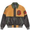 Club cracked leather varsity jacket Club cracked leather varsity jacket