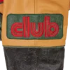 Club cracked leather varsity jacket Club cracked leather varsity jacket