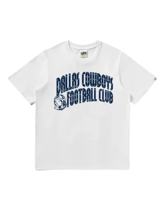 Dallas cowboys curve logo ss white tee