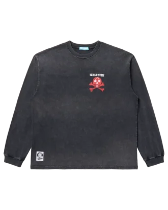 Damaged cotton ls t-shirt icecream