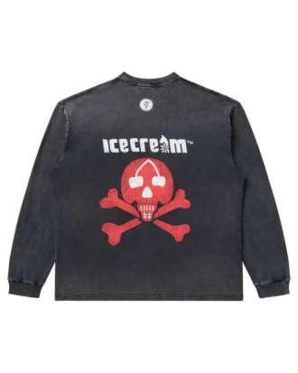 Damaged cotton ls t-shirt icecream