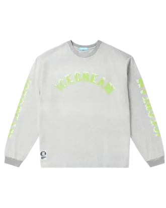 Damaged cotton ls t-shirt running dog