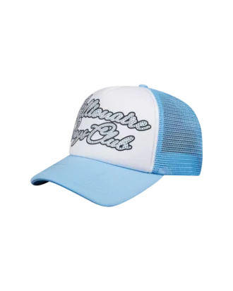 Diamond script trucker cap