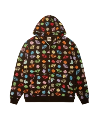 Diamonds & dollars full zip hoodie