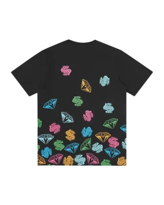Diamonds & dollars jumble t-shirt