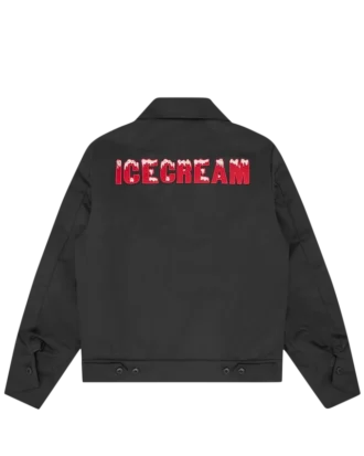 Drippy quilted work jacket