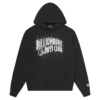 Embellished arch logo popover hood