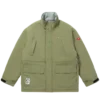 Embroidered logo nylon coat
