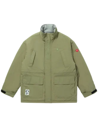 Embroidered logo nylon coat