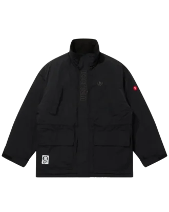 Embroidered logo nylon coat