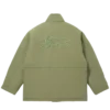 Embroidered logo nylon coat