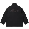Embroidered logo nylon coat