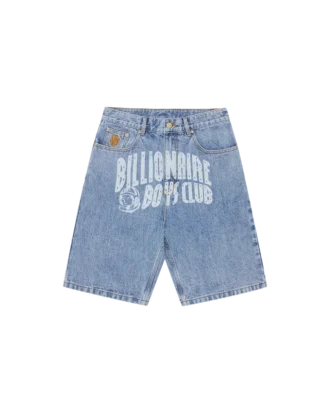 Faded arch logo denim shorts Faded arch logo denim shorts