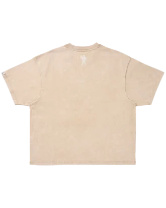 Faded curve ss knit