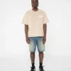 Faded curve ss knit