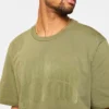 Flocked logo tee
