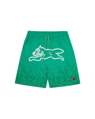 Gradient snakeskin running dog swim shorts