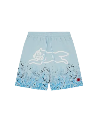 Gradient snakeskin running dog swim shorts