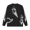 Halftone multi logo ls t-shirt