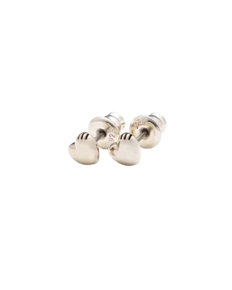 Heart silver earrings