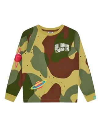 Kids space camo ls t-shirt