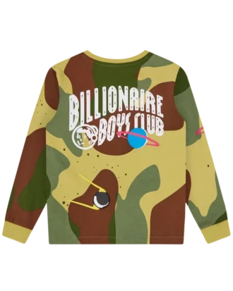 Kids space camo ls t-shirt