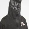 Logo with seagull emb. & printed hood sweatshirt