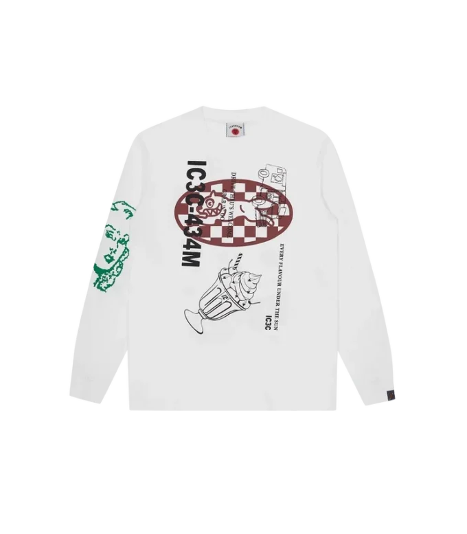 Multi graphic ls t-shirt