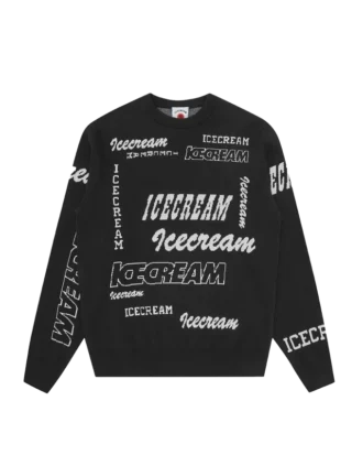 Multi logo knit crewneck