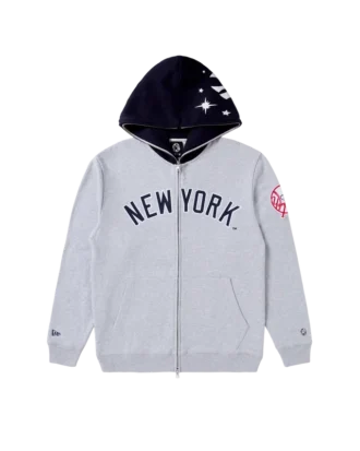 Ny yankees blocked zip hood