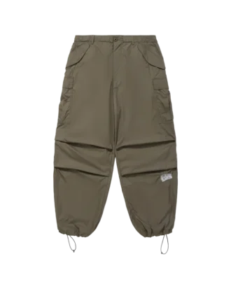 Nylon wide cargo pants