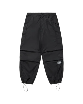 Nylon wide cargo pants