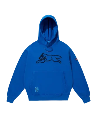Overdyed hoodie running dog