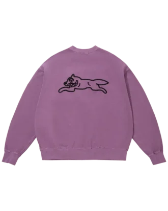 Overdyed sweatshirt running dog