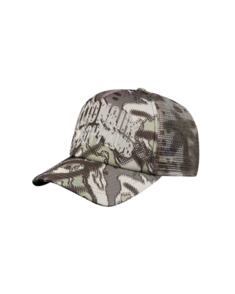 Overlay camo dad cap