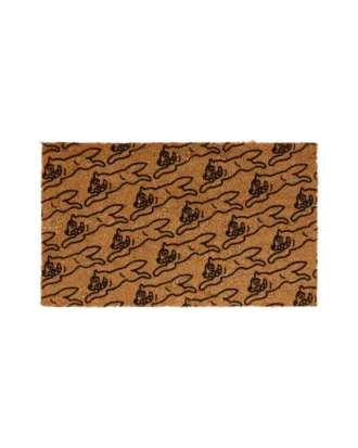 Repeat running dog welcome mat
