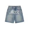 Running dog denim shorts