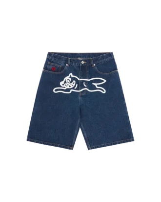 Running dog denim shorts