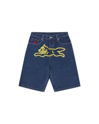Running dog denim shorts