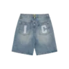 Running dog denim shorts