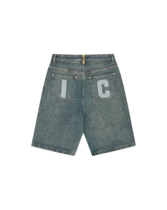 Running dog denim shorts