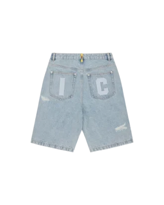 Running dog denim shorts