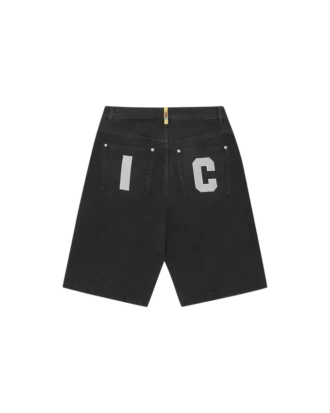 Running dog denim shorts