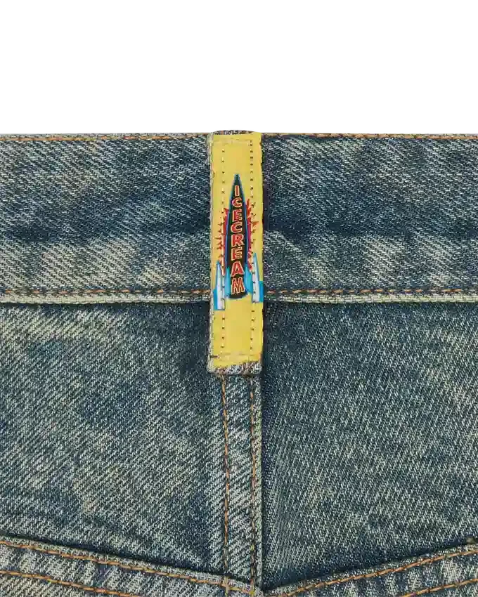 Running dog denim shorts Running dog denim shorts