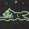 Running dog denim shorts