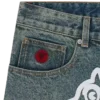 Running dog denim shorts Running dog denim shorts