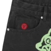 Running dog denim shorts