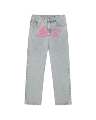 Running dog double scoop denim pant