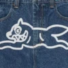 Running dog double scoop denim pant